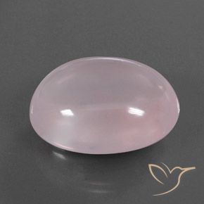 Quartz rose Rose clair naturelle ovale, 47.13 ct, Transparent / Translucide