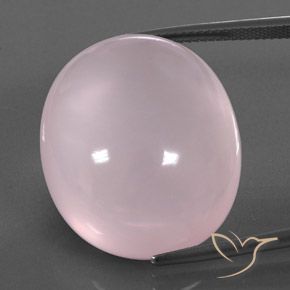 47.42ct Naturel Rose bubblegum Quartz Rose, ovale, Transparent / Translucide