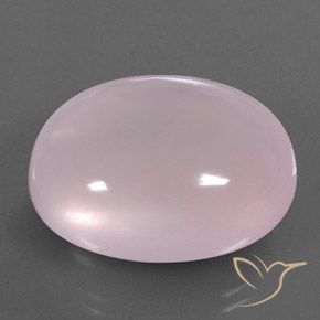 Quartz rose Rose bubblegum naturelle ovale, 47.42 ct, Transparent / Translucide