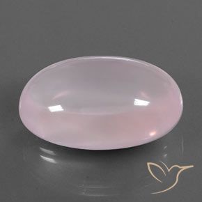 Quartz rose Rose bubblegum naturelle ovale, 51.74 ct, Transparent / Translucide