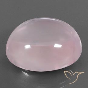 Quartz rose Rose clair naturelle ovale, 54.13 ct, Transparent / Translucide