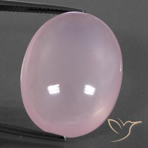 38.81ct Naturel Rose clair Quartz Rose, ovale, Transparent / Translucide