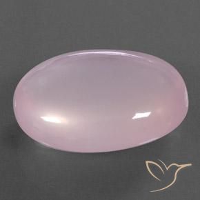 Quartz rose Rose clair naturelle ovale, 38.81 ct, Transparent / Translucide