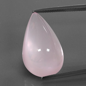 Quartz rose rose naturelle transparent, 24,58 ct, transparent / translucide