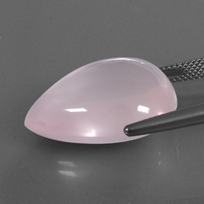 Quartz rose rose clair naturelle transparent, 26,63 ct, transparent / translucide