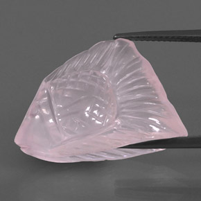 Quartz rose rose naturelle transparent, 22,58 ct, transparent / translucide