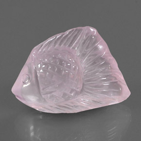 Quartz rose rose naturelle transparent, 22,58 ct, transparent / translucide