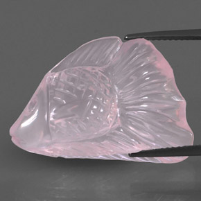 Quartz rose rose naturelle transparent, 22,25 ct, transparent / translucide