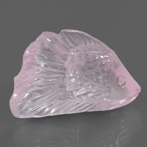 Quartz rose rose naturelle transparent, 22,25 ct, transparent / translucide