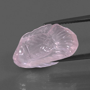 Quartz rose rose naturelle transparent, 9,75 ct, transparent / translucide