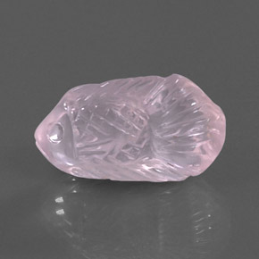 Quartz rose rose naturelle transparent, 9,75 ct, transparent / translucide