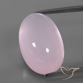 36.69ct Naturel Rose clair Quartz Rose, ovale, Transparent / Translucide