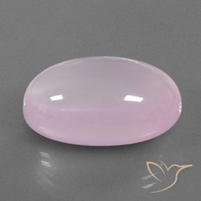 Quartz rose Rose clair naturelle ovale, 36.69 ct, Transparent / Translucide