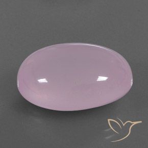 Quartz rose Rose bubblegum naturelle ovale, 28.95 ct, Transparent / Translucide