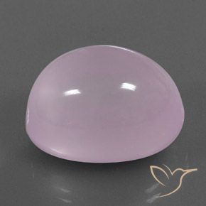 Quartz rose Rose bubblegum naturelle ovale, 37.09 ct, Transparent / Translucide