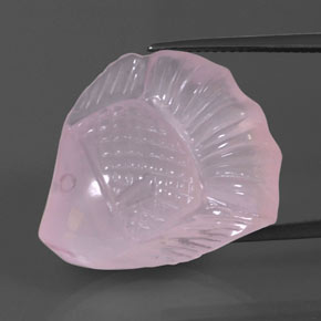 Quartz rose rose naturelle transparent, 31,53 ct, transparent / translucide