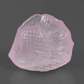 Quartz rose rose naturelle transparent, 31,53 ct, transparent / translucide