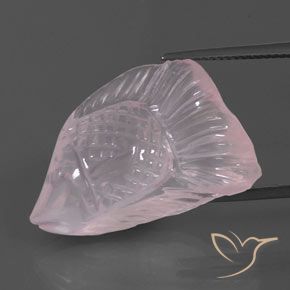Quartz Rose Rose léger naturelle Transparent, 21.66 ct, Transparent / Translucide