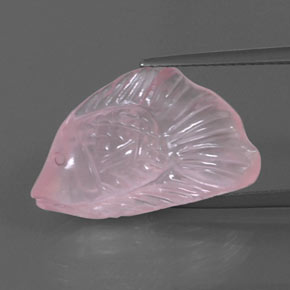 Quartz rose rose naturelle transparent, 8,48 ct, transparent / translucide