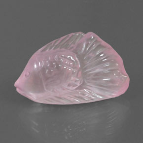 Quartz rose rose naturelle transparent, 8,48 ct, transparent / translucide
