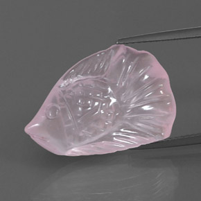 Quartz rose rose naturelle transparent, 10,90 ct, transparent / translucide