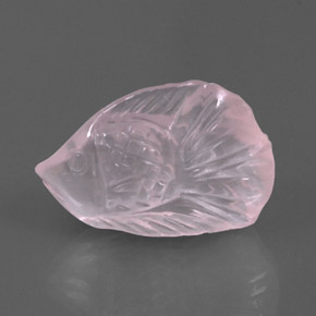 Quartz rose rose naturelle transparent, 10,90 ct, transparent / translucide