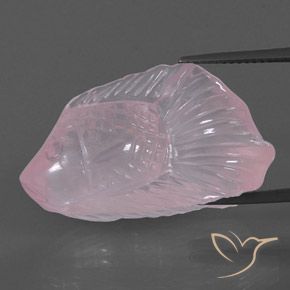 Quartz rose rose naturelle transparent, 23,71 ct, transparent / translucide