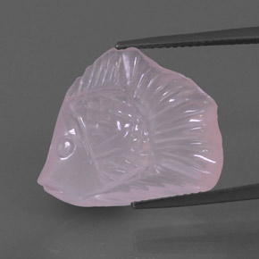 Quartz rose rose naturelle transparent, 13,17 ct, transparent / translucide