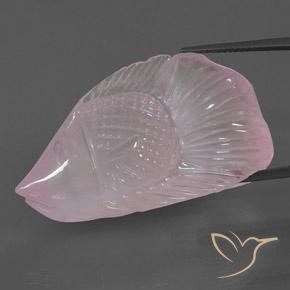 65.48ct Naturel Rose léger Quartz Rose, Fantaisie, Transparent / Translucide