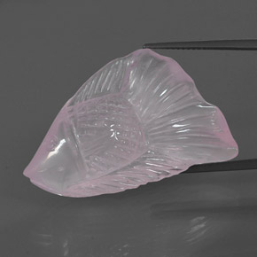 Quartz rose rose naturelle transparent, 39,00 ct, transparent / translucide