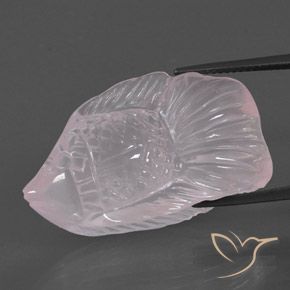 29.36ct Naturel Rose très clair Quartz Rose, Fantaisie, Transparent / Translucide