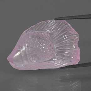 Quartz rose rose naturelle transparent, 30,01 ct, transparent / translucide