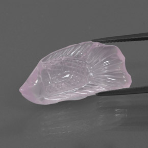 Quartz rose rose naturelle transparent, 15,57 ct, transparent / translucide