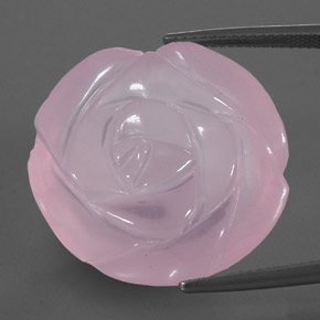 Quartz rose rose naturelle transparent, 40,85 ct, transparent / translucide