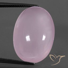 Quartz rose Rose cerise léger naturelle ovale, 21.56 ct, Transparent / Translucide