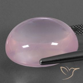 Quartz rose Rose clair naturelle ovale, 29.85 ct, Transparent / Translucide