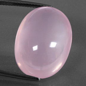Quartz rose rose naturelle transparent, 24,40 ct, transparent / translucide