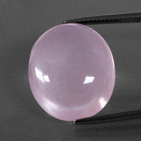 Quartz rose rose naturelle transparent, 23,73 ct, transparent / translucide