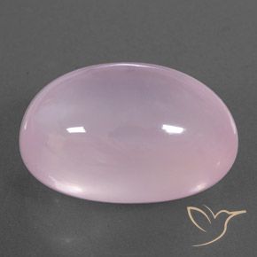 Quartz rose Rose bubblegum naturelle ovale, 26.89 ct, Transparent / Translucide