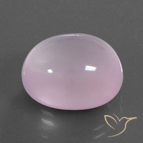 Quartz rose Rose bubblegum naturelle ovale, 16.45 ct, Transparent / Translucide