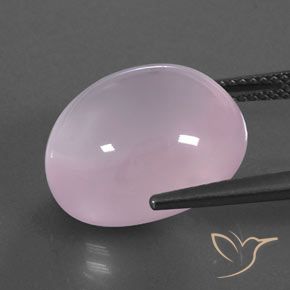 Quartz rose Rose bubblegum naturelle ovale, 16.45 ct, Transparent / Translucide
