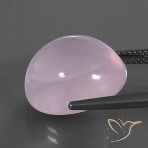 Quartz rose Rose clair naturelle ovale, 16.85 ct, Transparent / Translucide