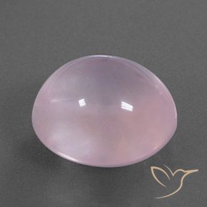 Quartz rose Rose bubblegum naturelle ovale, 15.81 ct, Transparent / Translucide