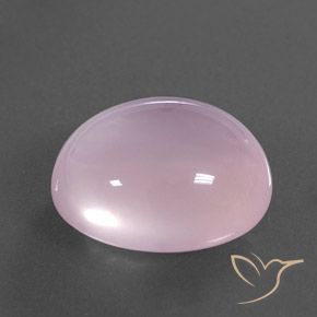 Quartz rose Rose clair naturelle ovale, 17.48 ct, Transparent / Translucide