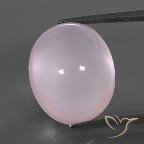 15.35ct Naturel Rose clair Quartz Rose, ovale, Transparent / Translucide