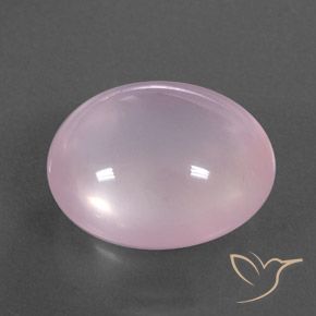 Quartz rose Rose clair naturelle ovale, 14.35 ct, Transparent / Translucide