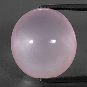 Quartz rose rose naturelle transparent, 24,65 ct, transparent / translucide