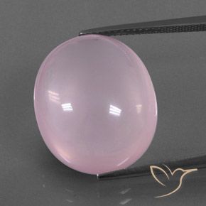 22.00ct Naturel Rose clair Quartz Rose, ovale, Transparent / Translucide