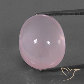 22.00ct Naturel Rose bubblegum Quartz Rose, ovale, Transparent / Translucide
