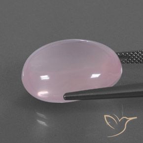 Quartz rose Rose bubblegum naturelle ovale, 22.00 ct, Transparent / Translucide